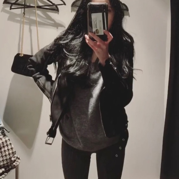 Zara Faux Suede Moto Jacket - Picture 3 of 3